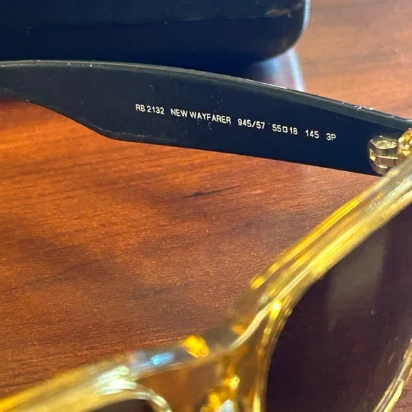 Ray-Ban Black and Gold Sunglasses - Picture 3 of 5